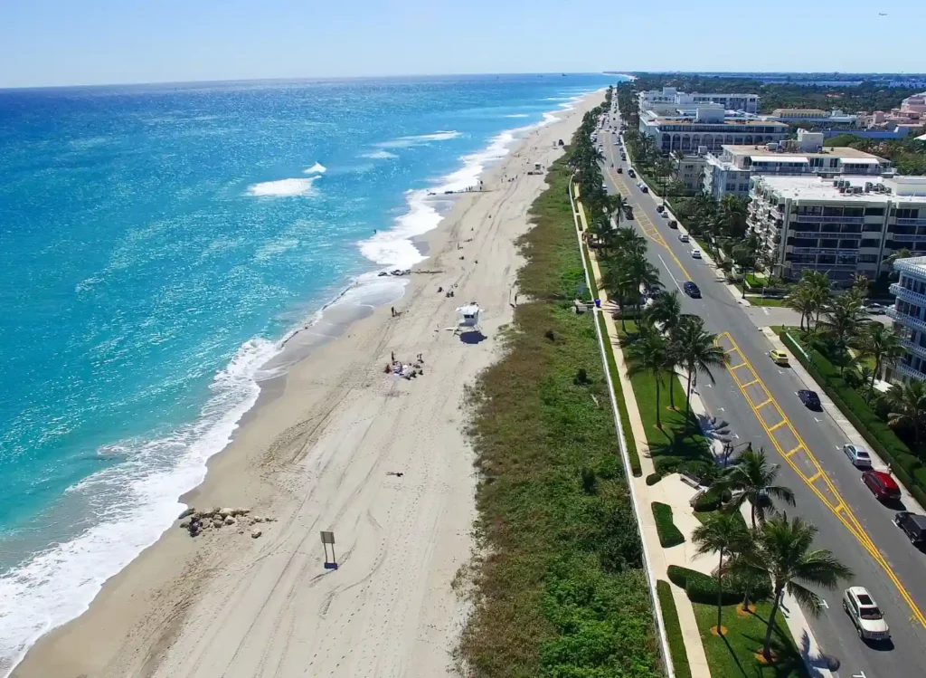 Aerial view of the Palm Beach