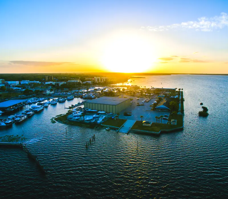 Aerial View of Lake Monroe in Sanford Florida